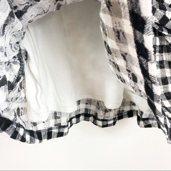 Anthropologie | ‘Delphine’ Plaid Lace Wrap Blouse - Picture 5 of 6